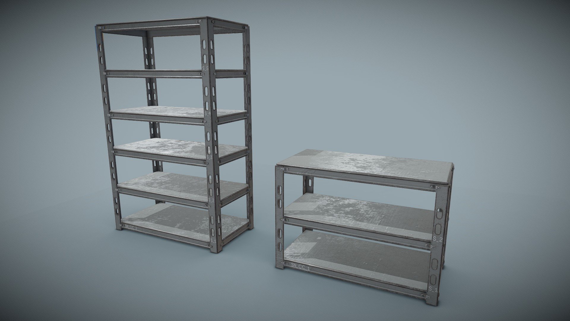 Metal Shelves Buy Royalty Free 3D model by carlcapu9 [818d667