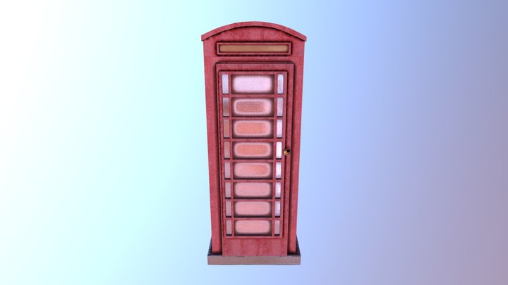 Cabine telefônica Inglaterra 3D Model