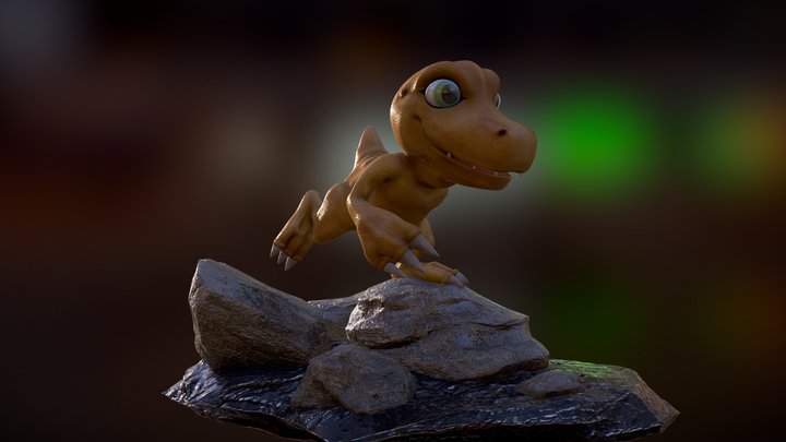 Digimon Agumon 3D Model