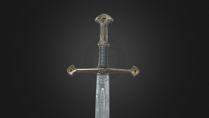 ANDURIL SWORD - Lord of the Rings 3D Model