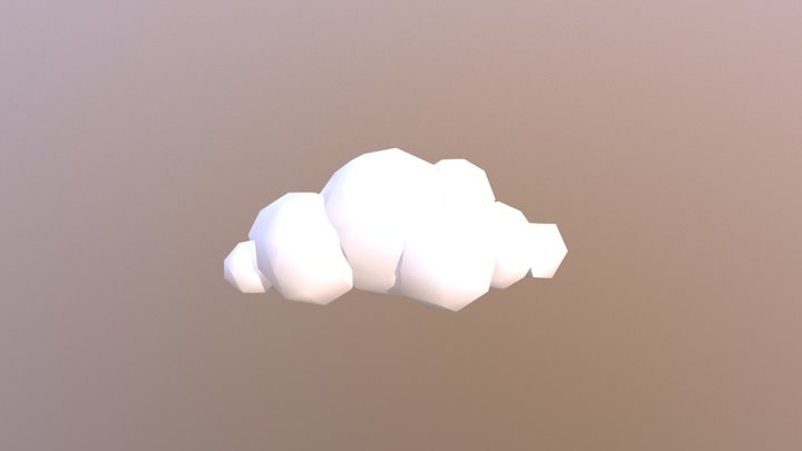 Low Poly Cloud 3D Model