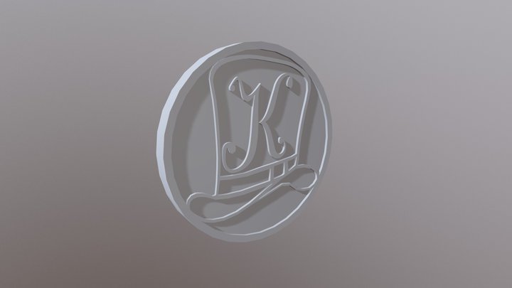 Quirky Mr. Kirky Magician Coin 3D Model