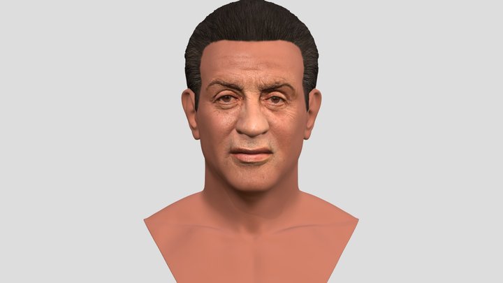 Rocky Balboa Stallone full color 3D printing 3D Model