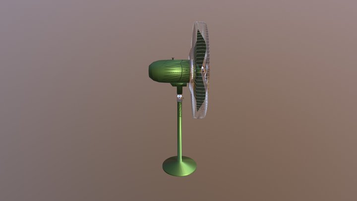 Animated Fan 3D Model