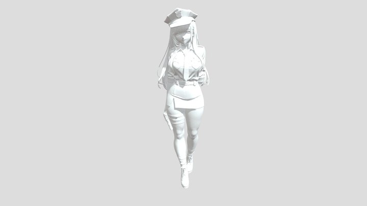 Officer Anime Aesthetic 3D Model