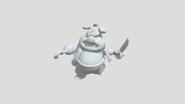 Piggy_ Posed 3D Model