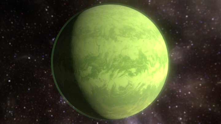 Procedural Gas Giant 3D Model