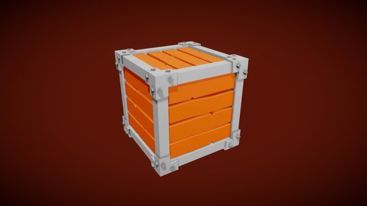 Medieval Box Low-poly 3D Model