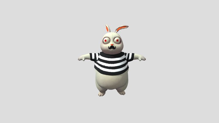 Evil Bunny Neighbor Escape 3D Model
