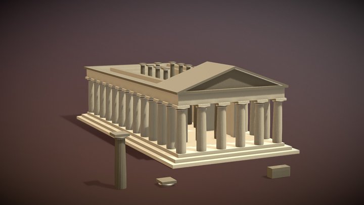 Tempio Greco Coperto 3D Model