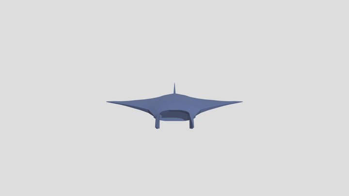 Manta ray not bad topology 3D Model