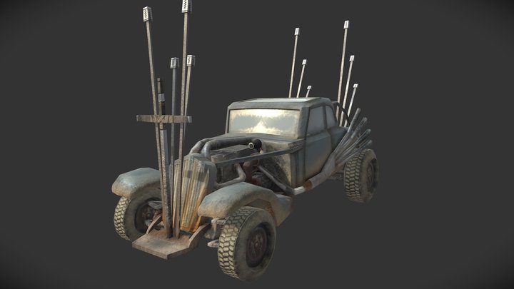 Nux Car Low Poly 3D Model