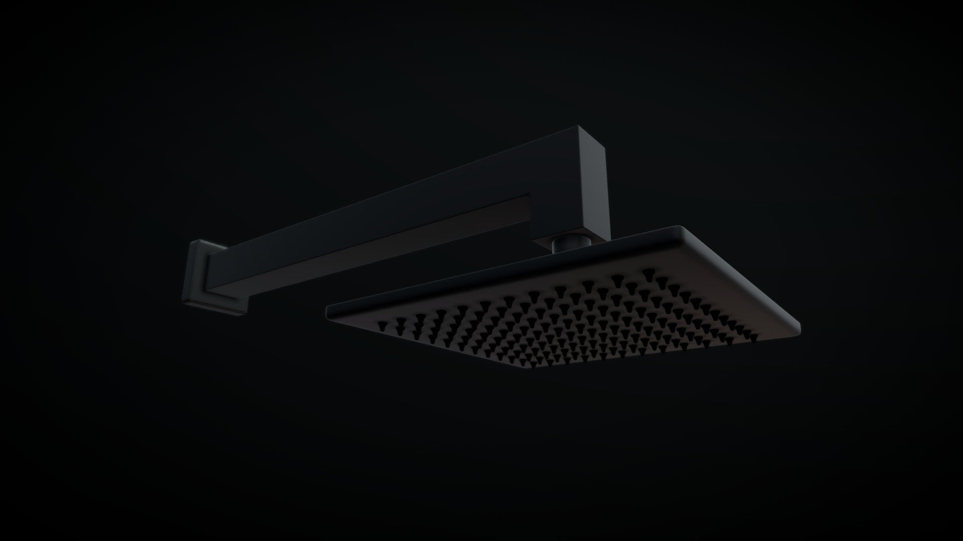 Chuveiro Parede Preto Fosco Vercci - B07004B