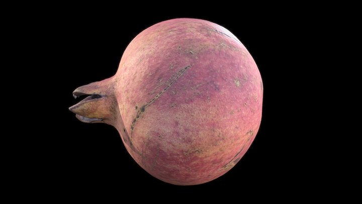 Beautiful fresh pomegranate – Modelo 3D gratuito STL