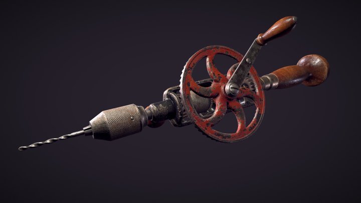 Millers Falls No. 980 Drill - Game Ready Model 3D Model