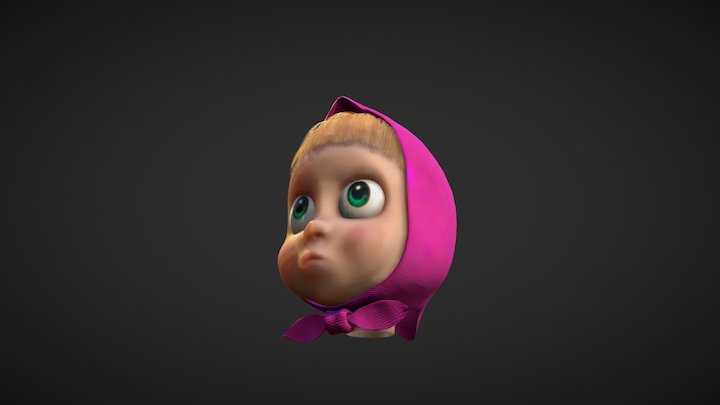 Mashas head (frowned) 3D Model