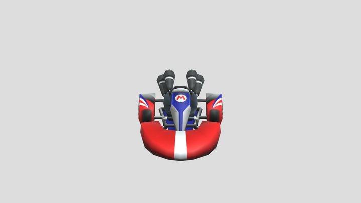 Mario Kart Wii standard kart m (no wheels) 3D Model