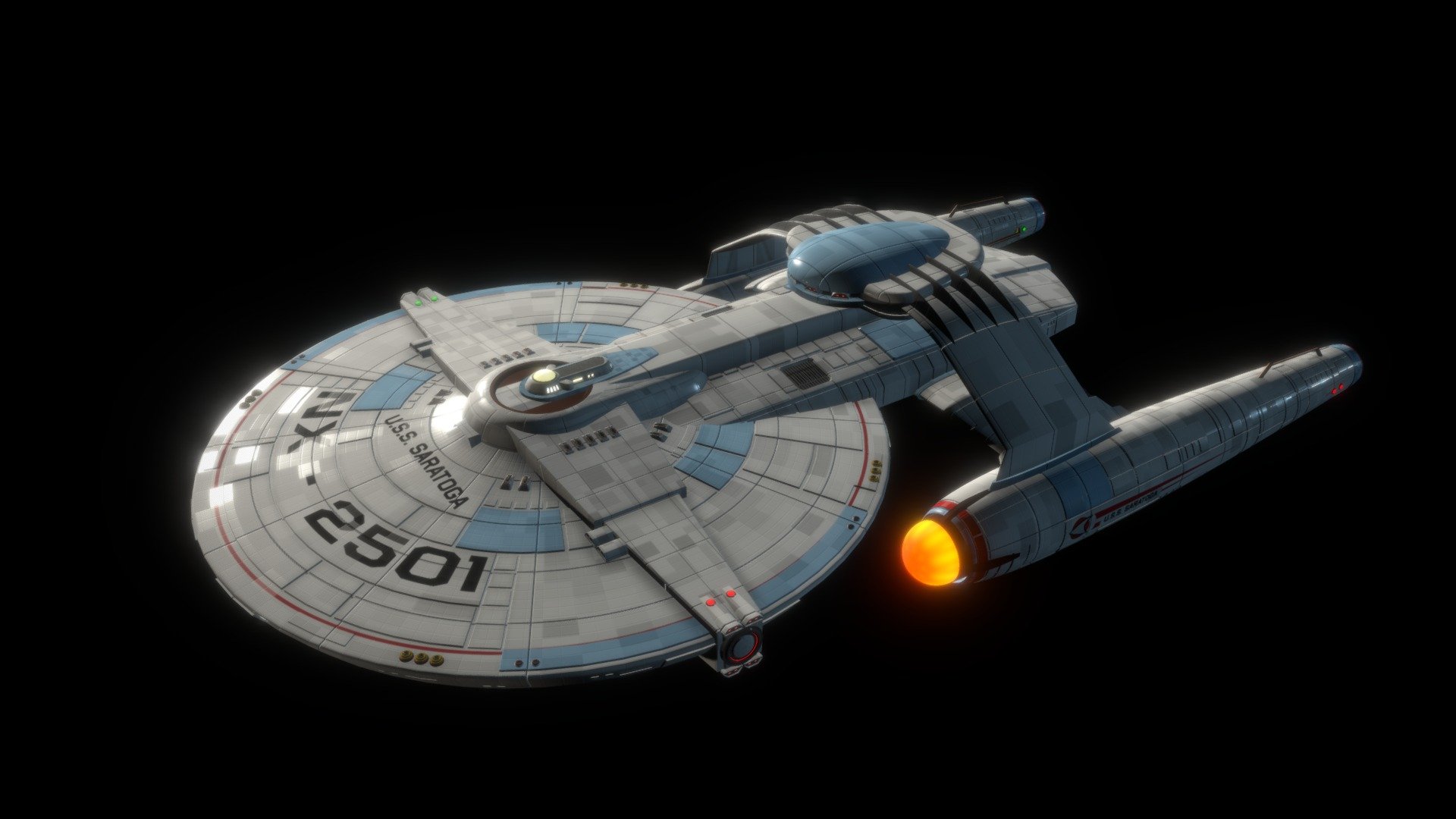Uss Saratoga Star Trek Fan Design Download Free 3d Model By