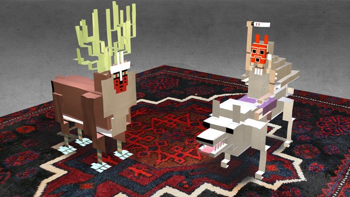 Princess_Mononoke & Forest Spirit 3D Model