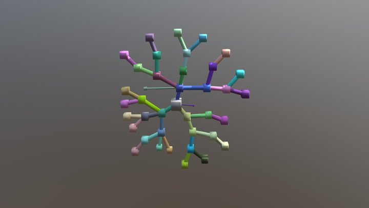 Raidial Tree 3D Model