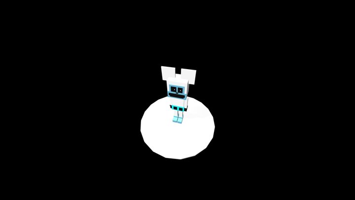 Photo Negative Mickey Mouse MINECRAFT 3D Model