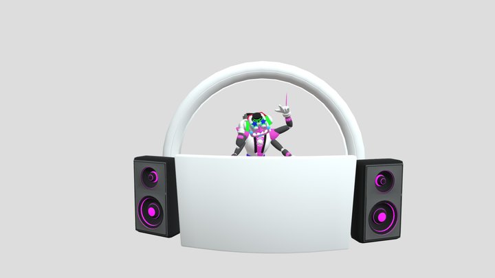 Glamrock DJ Music Man 3D Model