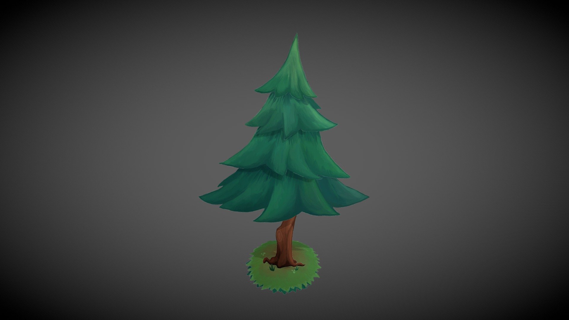 2.5D Stylized Pine Tree - 3D model by TextureTinkerer (@TextureTinker ...