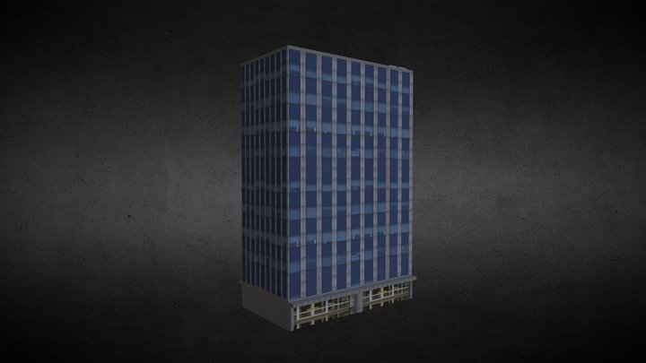 Buildings Low Poly 3D Model