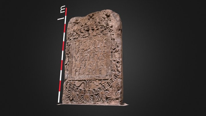 Estela funeraria de L. Pompeyo Saturnino 3D Model