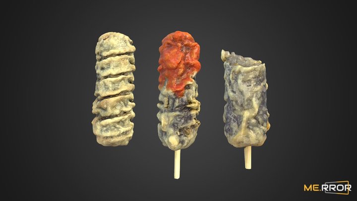 [Game-Ready] Fried Seaweed Roll Set 3D Model