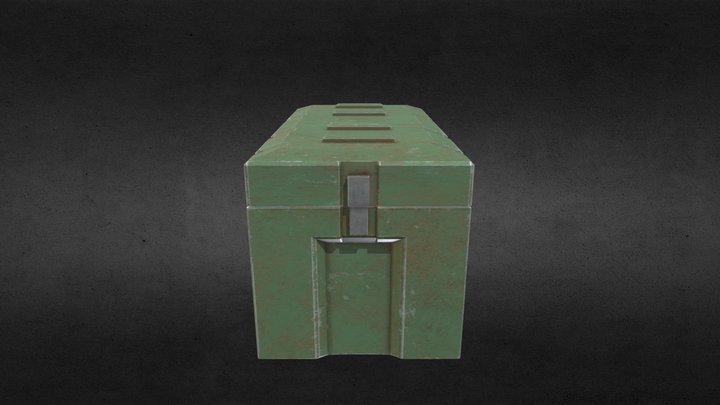 Military crate (game ready with open system) 3D Model