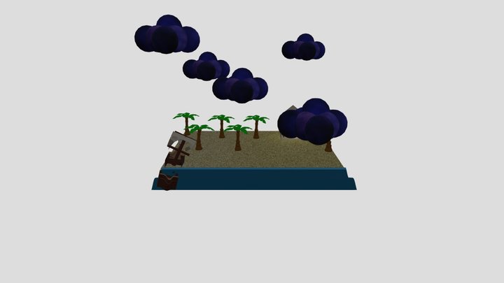 Deserted Island 3D Model