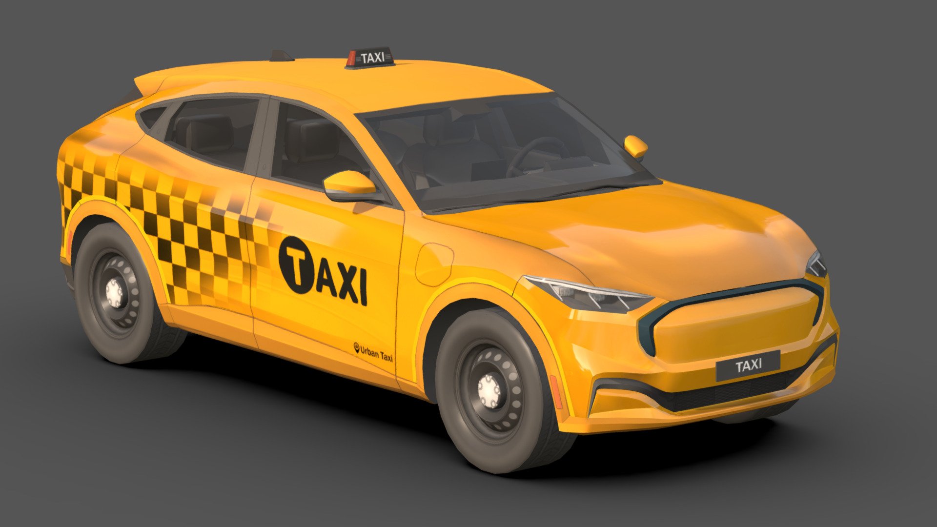Ford Mustang Mach-E Taxi - 3D model by Sidra (@Sidramax) [81a0cfd ...