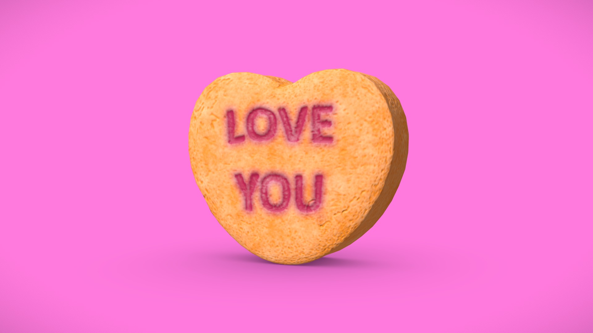3D model Heart Candy – Love You - This is a 3D model of the Heart Candy - Love You. The 3D model is about diagram.