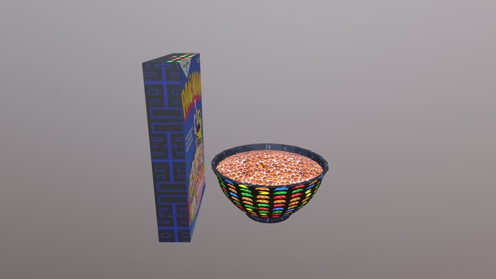 Pac Man Breakfast Time 3D Model