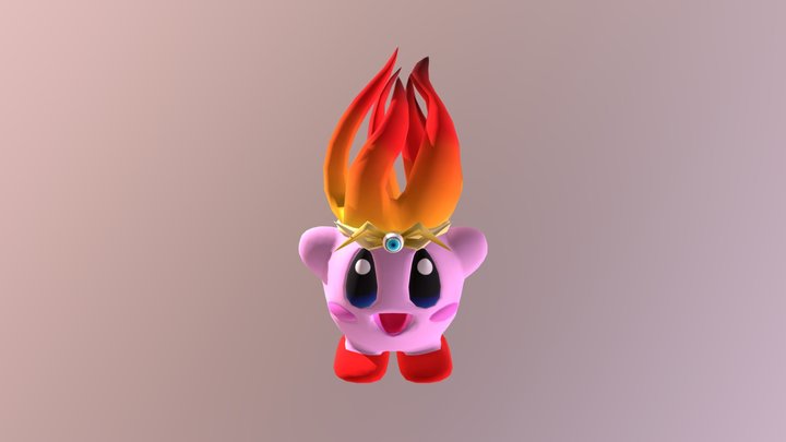 Fire Kirby 3D Model