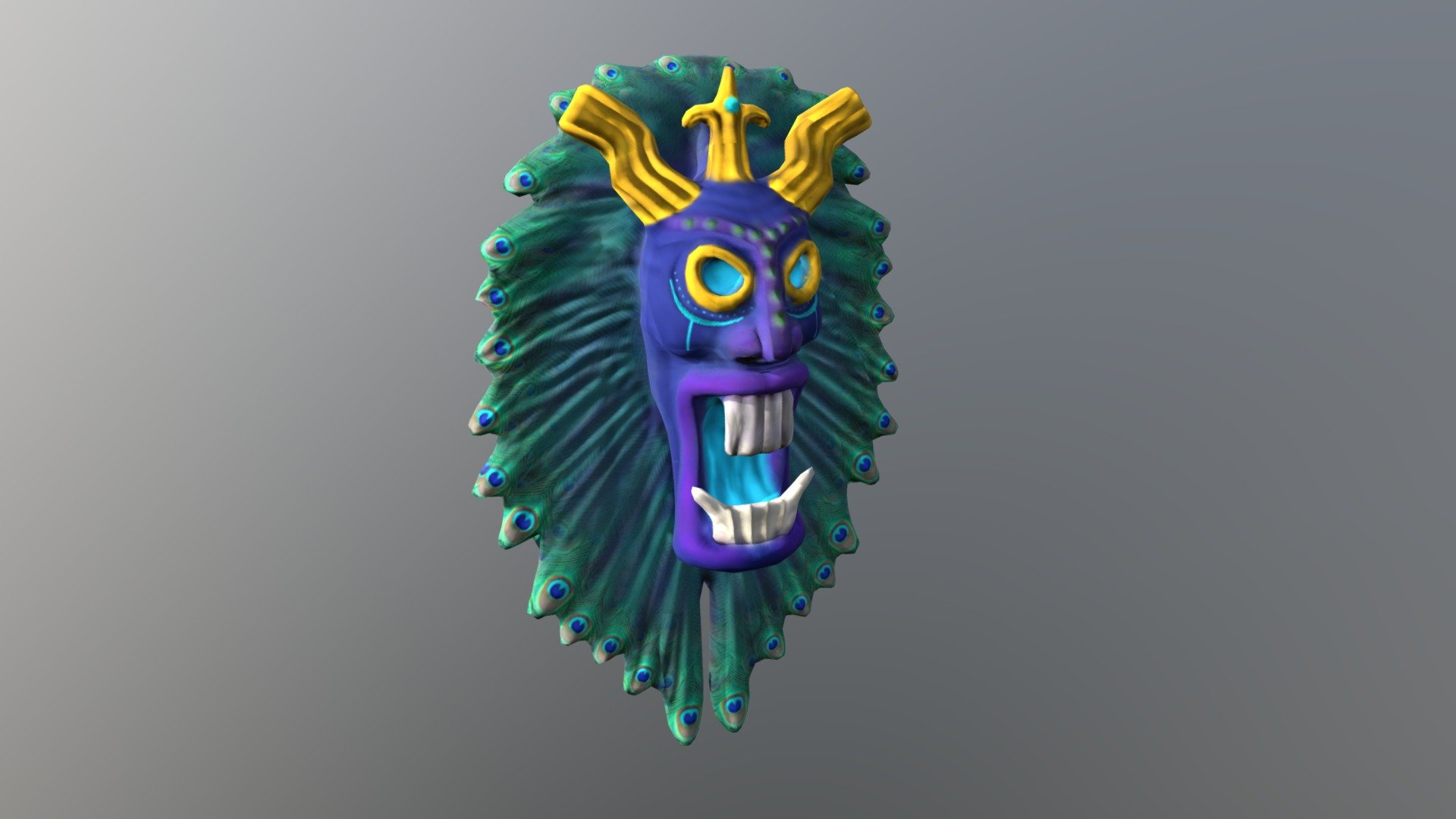 Mascara Tribal low poly