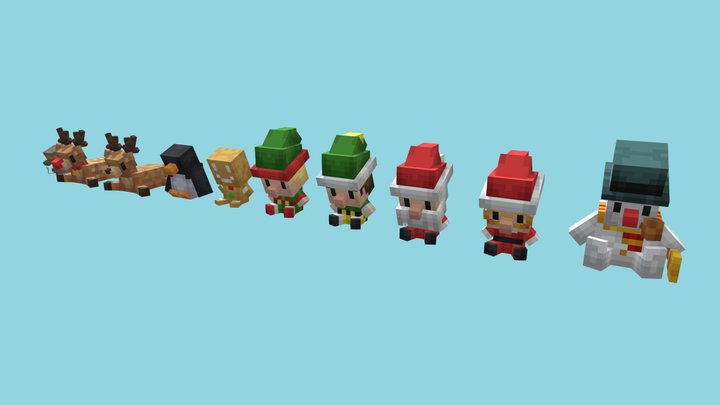 Christmas Plushies 3D Model