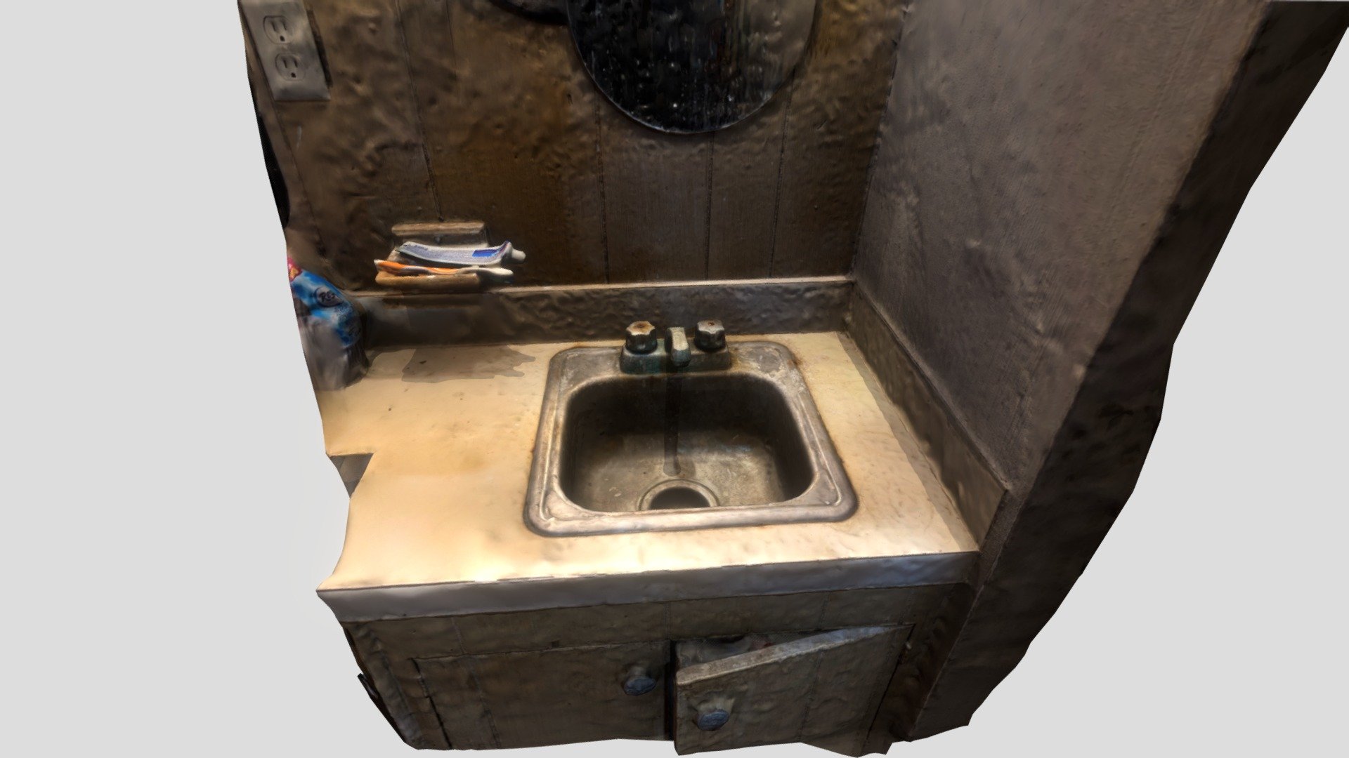 3D scan of a dirty sink