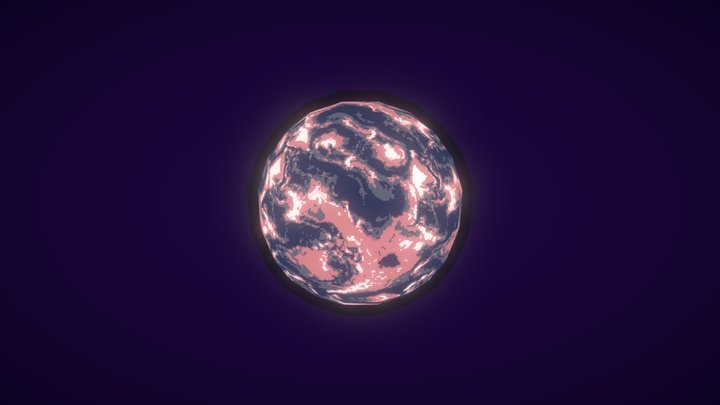 Pixel Planet Kepler-186-f 3D Model
