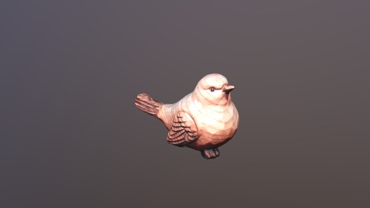 Wooden Bird 3D Model