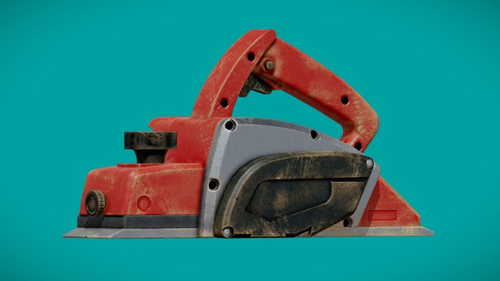 Electric Wood Planer (Low Poly) 3D Model