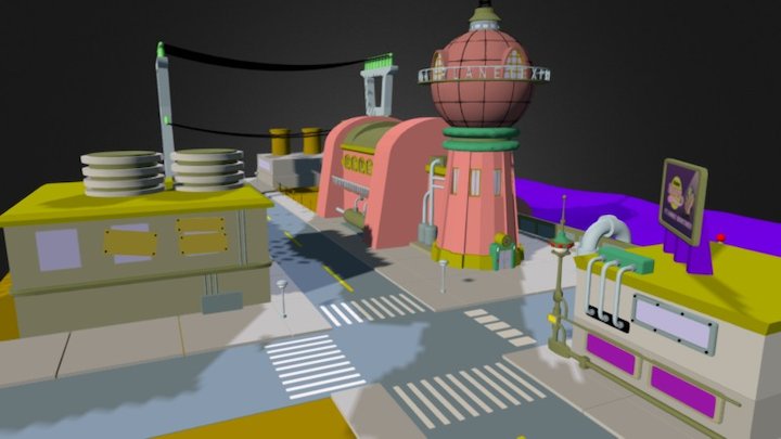 Futurama - Planet Express Building 3D Model