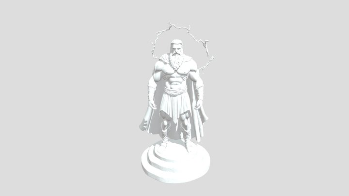 Estatua do deus Zeus 3D Model