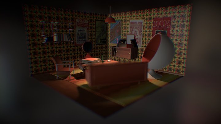 60s - 70s chill room 3D Model