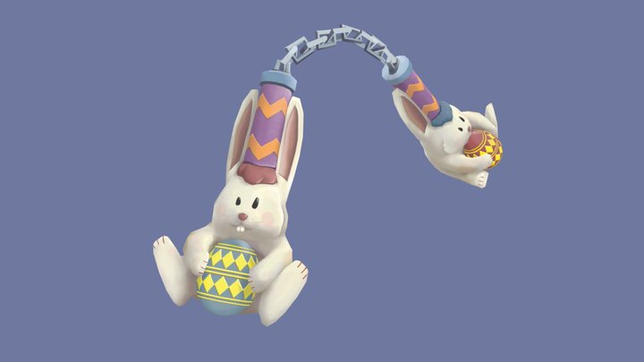 Bunny Nunchucks 3D Model