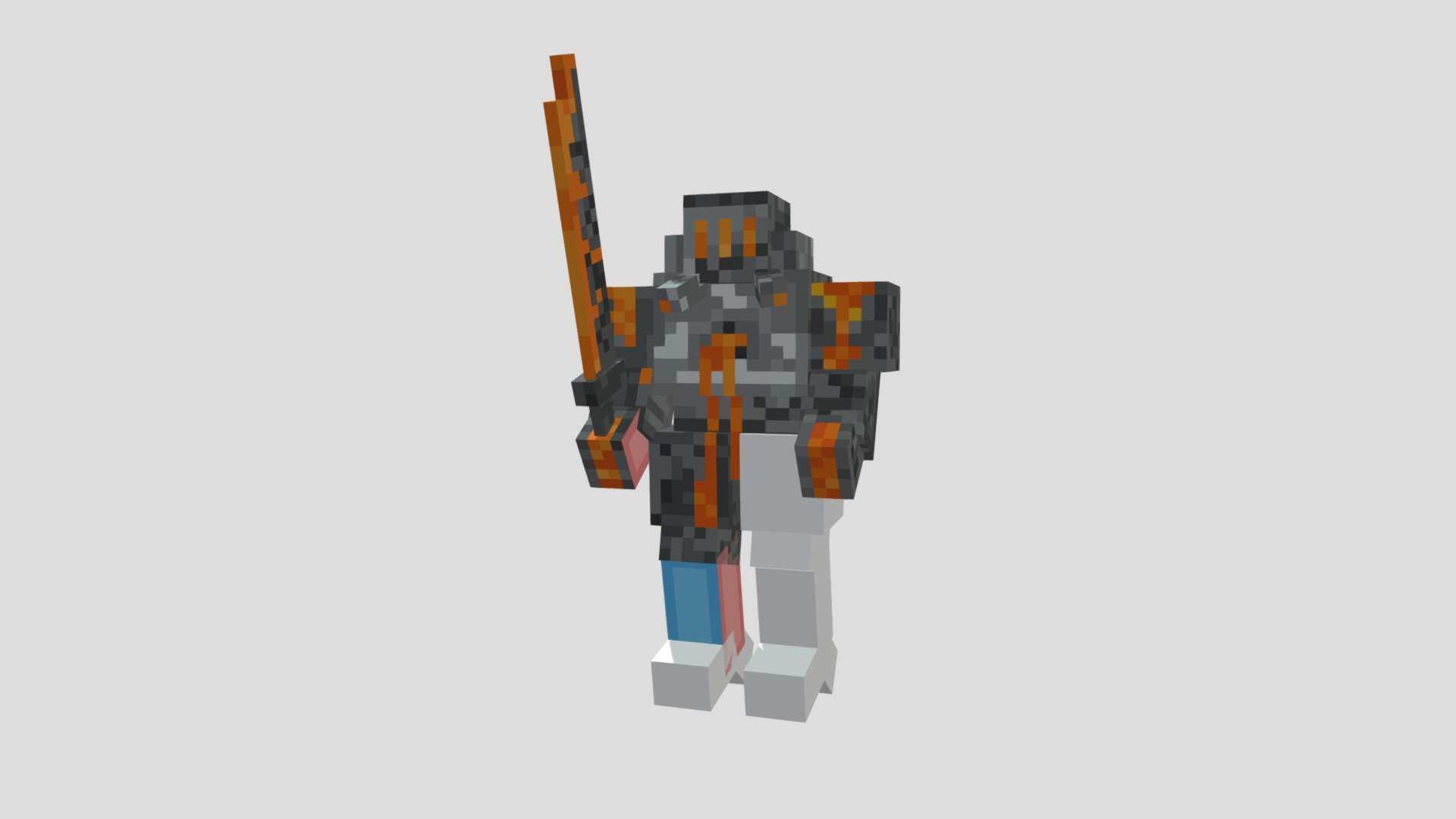 Unfinished Minecraft Blast Furnace Golem 3D Model By Designer Of   1eebc65795314be9b318329c18ace140 