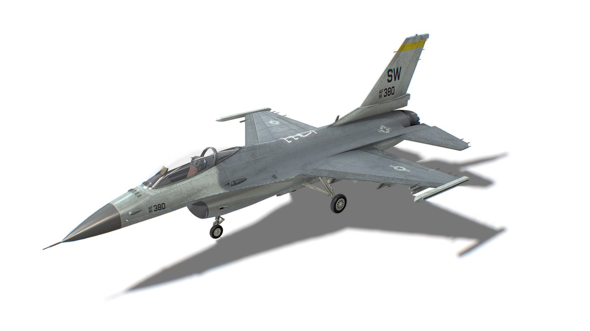 F-16 Fighting Falcon Jet Fighter Aircraft - 3D model by FreakGames