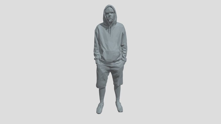 Lowpoly Male Standing – Kostenloses 3D-Modell STL