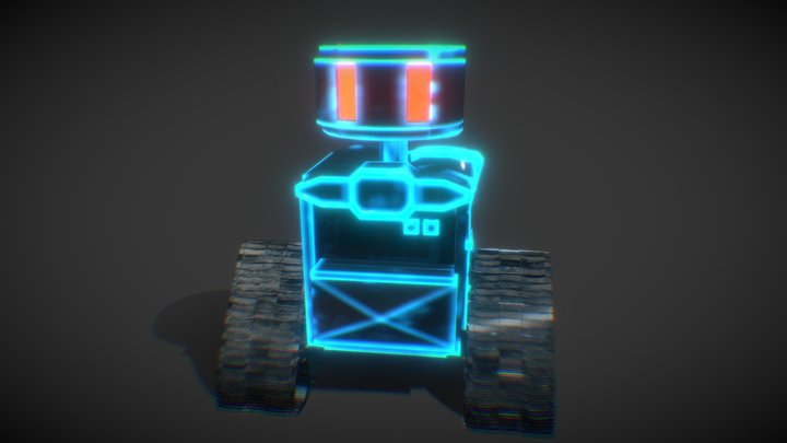 Tron Inspired Robot 3D Model